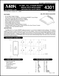 datasheet for MSK4301HS by 