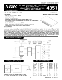 datasheet for MSK4351ED by 