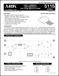 datasheet for MSK5115-3.3TD by 