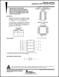 datasheet for SN54HC32J by Texas Instruments