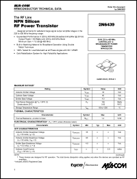 datasheet for 2N6439 by M/A-COM - manufacturer of RF