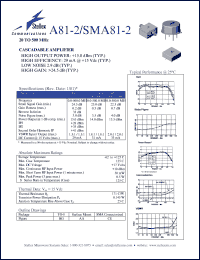 datasheet for SMA81-2 by M/A-COM - manufacturer of RF
