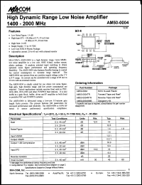 datasheet for AM50-0004 by M/A-COM - manufacturer of RF
