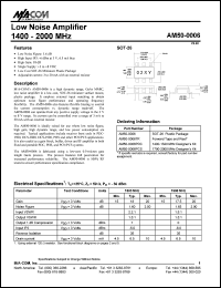 datasheet for AM50-0006PCS by M/A-COM - manufacturer of RF