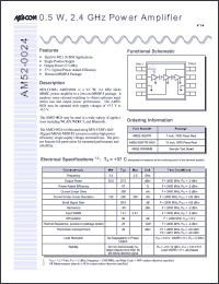 datasheet for AM52-0024SMB by M/A-COM - manufacturer of RF