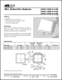 datasheet for ANAD-158W-A-6-SM by M/A-COM - manufacturer of RF