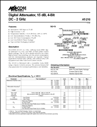 datasheet for AT-210TR by M/A-COM - manufacturer of RF