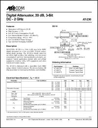 datasheet for AT-230RTR by M/A-COM - manufacturer of RF