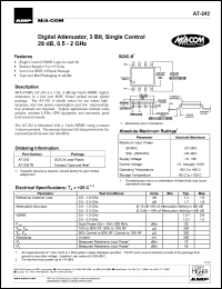 datasheet for AT-242TR by M/A-COM - manufacturer of RF