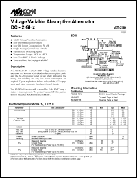datasheet for AT-250RTR by M/A-COM - manufacturer of RF