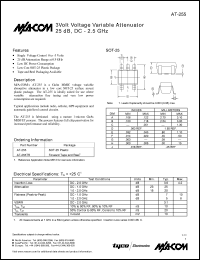 datasheet for AT-255TR by M/A-COM - manufacturer of RF