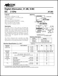 datasheet for AT-260TR by M/A-COM - manufacturer of RF