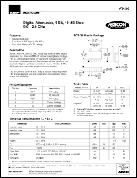datasheet for AT-266 by M/A-COM - manufacturer of RF