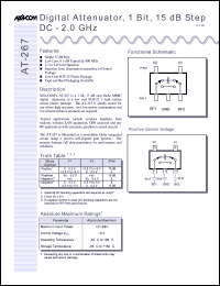 datasheet for AT-267TR by M/A-COM - manufacturer of RF