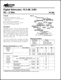 datasheet for AT-280RTR by M/A-COM - manufacturer of RF