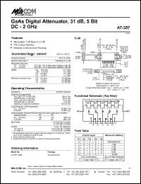 datasheet for AT-357SMA by M/A-COM - manufacturer of RF