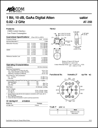 datasheet for AT-358 by M/A-COM - manufacturer of RF