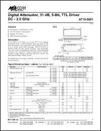 datasheet for AT-15-0001 by M/A-COM - manufacturer of RF