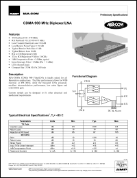 datasheet for CDMA900 by M/A-COM - manufacturer of RF
