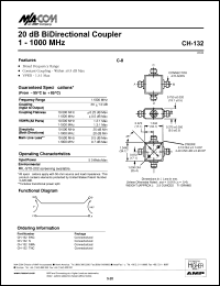 datasheet for CH-132SMA by M/A-COM - manufacturer of RF