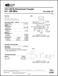 datasheet for CHS-137 by M/A-COM - manufacturer of RF