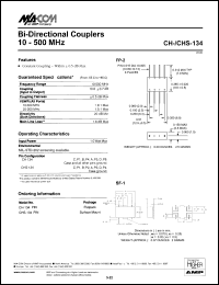 datasheet for CHS-134 by M/A-COM - manufacturer of RF
