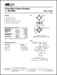datasheet for DS-308BNC by M/A-COM - manufacturer of RF
