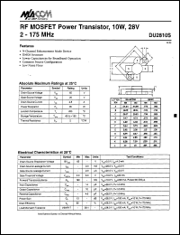 datasheet for DU2810S by M/A-COM - manufacturer of RF