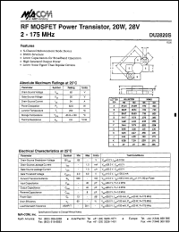datasheet for DU2820S by M/A-COM - manufacturer of RF