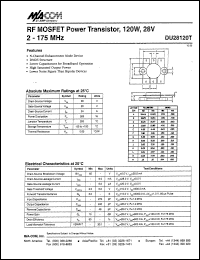 datasheet for DU28120T by M/A-COM - manufacturer of RF