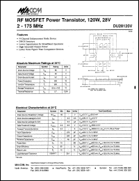 datasheet for DU28120V by M/A-COM - manufacturer of RF