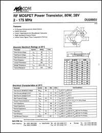 datasheet for DU2880U by M/A-COM - manufacturer of RF