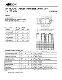 datasheet for DU28200M by M/A-COM - manufacturer of RF