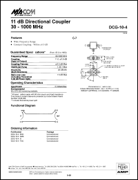 datasheet for DCG-10-4BNC by M/A-COM - manufacturer of RF