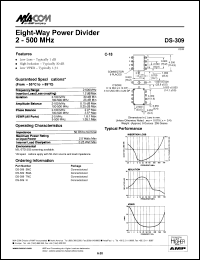 datasheet for DS-309BNC by M/A-COM - manufacturer of RF
