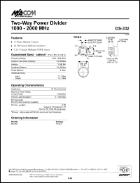 datasheet for DS-332 by M/A-COM - manufacturer of RF