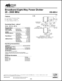 datasheet for DS-808-4SMA by M/A-COM - manufacturer of RF