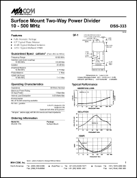 datasheet for DSS-333 by M/A-COM - manufacturer of RF