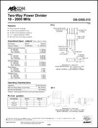 datasheet for DSS-313 by M/A-COM - manufacturer of RF
