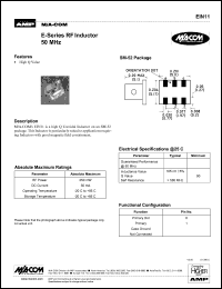 datasheet for EIN11 by M/A-COM - manufacturer of RF