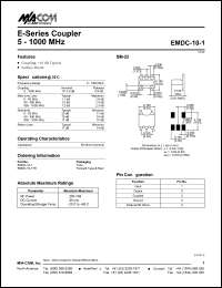 datasheet for EMDC-10-1TR by M/A-COM - manufacturer of RF
