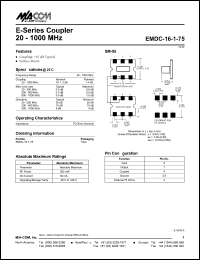 datasheet for EMDC-16-1-75 by M/A-COM - manufacturer of RF