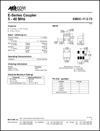 datasheet for EMDC-17-2-75 by M/A-COM - manufacturer of RF