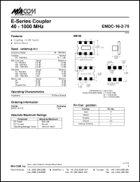 datasheet for EMDC-16-2-75 by M/A-COM - manufacturer of RF