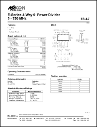 datasheet for ES-3-1X1 by M/A-COM - manufacturer of RF