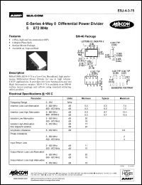 datasheet for ESJ-4-3-75 by M/A-COM - manufacturer of RF