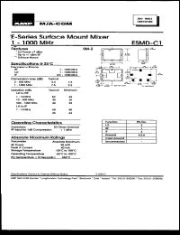 datasheet for ESMD-C1 by M/A-COM - manufacturer of RF