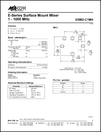 datasheet for ESMD-C1MHTR by M/A-COM - manufacturer of RF