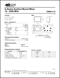 datasheet for ESMD-C15TR by M/A-COM - manufacturer of RF