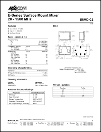 datasheet for ESMD-C2TR by M/A-COM - manufacturer of RF